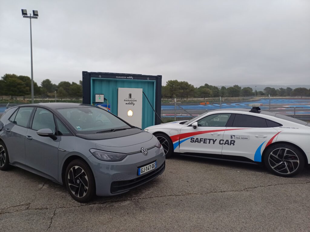 Paragon Mobility Nano Pod charging station at Circuit Paul Ricard