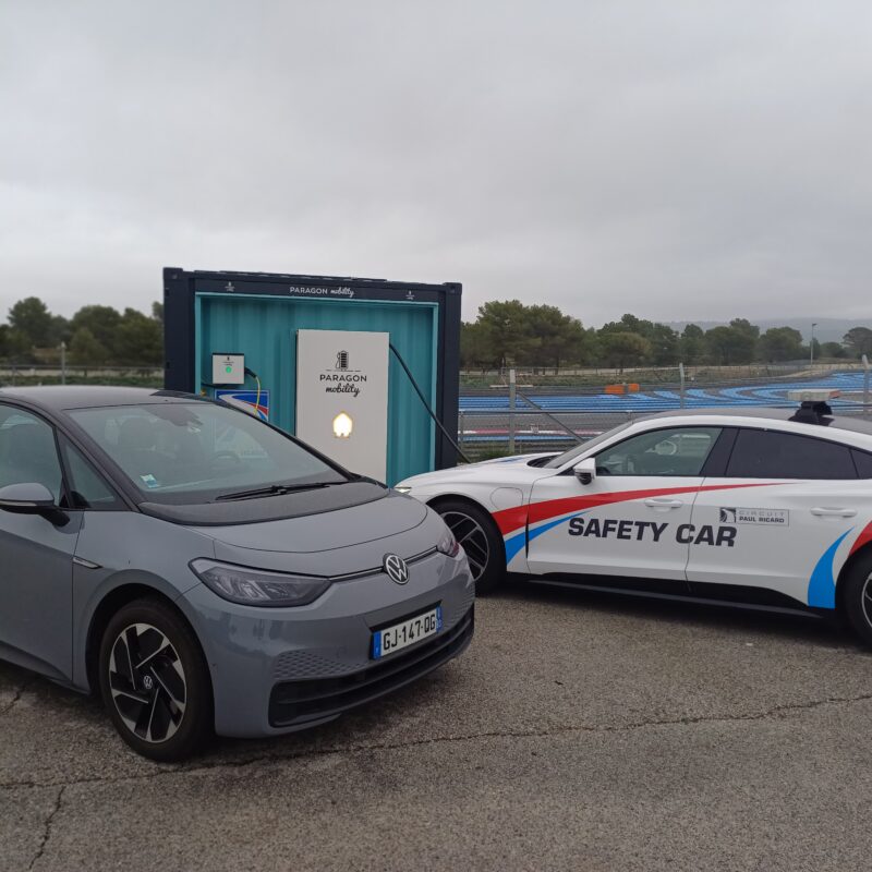 Paragon Mobility Nano Pod charging station at Circuit Paul Ricard